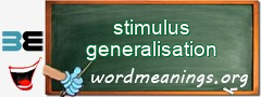 WordMeaning blackboard for stimulus generalisation